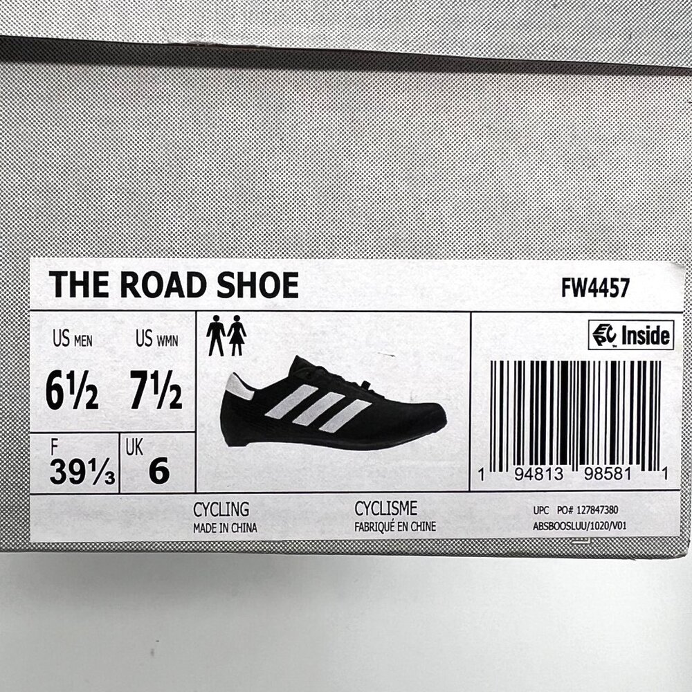 Adidas Mens & Womens The Road Cycling Shoes Size 6.5/7.5 FW4457 Black Biking - Picture 5 of 16